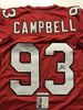 Autographed/Signed Calais Campbell Arizona Cardinals Red Football Jersey JSA COA