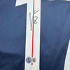 Framed Autographed/Signed Vitinha 35x39 PSG Paris Saint Germain Blue Soccer Futbol Jersey Beckett BAS COA by Hall of Fame Sports Memorabilia