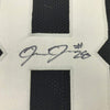 Framed Autographed/Signed Josh Jacobs Viva 35x39 Las Vegas Oakland Black Football Jersey Beckett BAS COA