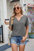Florira Notched Short Sleeve T-Shirt by Simply Love