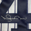 Framed Autographed/Signed Mariano Rivera 35x39 New York Pinstripe Baseball Jersey JSA COA/LOA