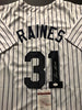 Autographed/Signed Tim Raines New York Pinstripe Baseball Jersey JSA COA by Hall of Fame Sports Memorabilia