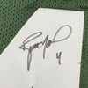 Framed Autographed/Signed Brett Favre 35x39 Green Bay Green Football Jersey Favre Hologram COA
