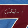 Framed Autographed/Signed Rhys Hoskins 35x39 Philadelphia Retro Blue Baseball Jersey Beckett BAS COA