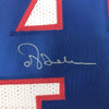 Framed Autographed/Signed Ottis Anderson 35x39 New York White Football Jersey JSA COA