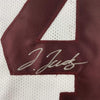 Autographed/Signed Jerry Jeudy Alabama White College Football Jersey Beckett BAS COA