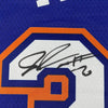 Framed Autographed/Signed Julius Randle 35x39 New York Knicks Blue Basketball Jersey Fanatics COA