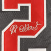 Framed Autographed/Signed JK J.K. Dobbins 35x39 Ohio State Black College Football Jersey Beckett BAS COA