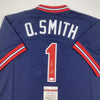 Autographed/Signed Ozzie Smith St. Louis Blue M&N Baseball Jersey JSA COA