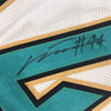Framed Autographed/Signed Myles Jack 35x39 Jacksonville Retro White Football Jersey JSA COA