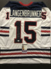 Autographed/Signed Jamie Langenbrunner Team USA United States White Hockey Jersey JSA COA by Hall of Fame Sports Memorabilia