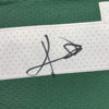 Autographed/Signed Kyrie Irving Boston Green Basketball Jersey JSA COA