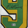 Framed Autographed/Signed Mike Modano 35x39 Minnesota White Hockey Jersey Beckett BAS COA