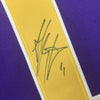 Autographed/Signed Anze Kopitar Los Angeles LA Retro Purple Hockey Jersey JSA COA