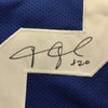Framed Autographed/Signed Janoris Jenkins 35x39 New York Giants Blue Football Jersey JSA COA