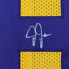 Framed Autographed/Signed Justin Jefferson 35x39 Minnesota Yellow Football Jersey JSA COA