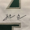 Framed Autographed/Signed Herman Herm Edwards 35x39 Philadelphia Green Football Jersey JSA COA