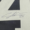 Framed Autographed/Signed Charles Woodson 35x39 Oakland Black Football Jersey Beckett BAS COA