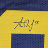 Autographed/Signed Aaron Jones Green Bay Retro Blue Football Jersey Beckett BAS COA