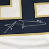 Framed Autographed/Signed Aaron Donald 35x39 Los Angeles LA White Football Jersey JSA COA