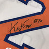 Framed Autographed/Signed Kevin Knox 35x39 New York White Basketball Jersey JSA COA