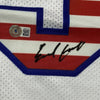 Framed Autographed/Signed Earl Campbell 35x39 Houston White USA Football Jersey Beckett BAS COA