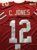 Autographed/Signed Cardale Jones Ohio State Buckeyes Red Football Jersey PSA/DNA COA