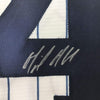 Framed Autographed/Signed Miguel Andujar 35x39 New York Pinstripe Majestic Baseball Jersey Beckett BAS COA