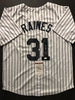 Autographed/Signed Tim Raines New York Pinstripe Baseball Jersey JSA COA by Hall of Fame Sports Memorabilia