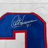 Framed Autographed/Signed Guy Carbonneau 35x39 Montreal White Hockey Jersey JSA COA by Hall of Fame Sports Memorabilia