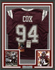 Framed Autographed/Signed Fletcher Cox 35x39 Mississippi State Bulldogs Red College Football Jersey JSA COA