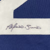Framed Autographed/Signed Alfonso Soriano 35x39 New York Blue Baseball Jersey PSA/DNA COA