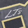 Framed Autographed/Signed Lamar Jackson 35x39 Baltimore Blackout Football Jersey JSA COA