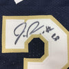 Framed Autographed/Signed Julius Randle 35x39 New Orleans Blue Basketball Jersey Beckett BAS COA