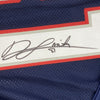 Framed Autographed/Signed Jonnu Smith 35x39 New England Blue Football Jersey Beckett BAS COA