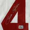 Framed Autographed/Signed Pete Rose 35x39 Cincinnati White Baseball Jersey Athlete Hologram COA Holo