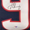 Framed Autographed/Signed Jadaveon Clowney 35x39 Houston Blue Football Jersey PSA/DNA COA Holo Only