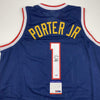 Autographed/Signed Michael Porter Jr. Denver Dark Blue Basketball Jersey PSA/DNA COA