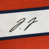 Framed Autographed/Signed Jerry Jeudy 35x39 Denver Retro Orange Football Jersey JSA COA