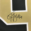 Autographed/Signed Ted Ginn Jr. New Orleans Black Football Jersey JSA COA