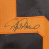 Framed Autographed/Signed Rafael Palmeiro 35x39 Baltimore Black Baseball Jersey JSA COA