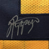 Framed Autographed/Signed Jabrill Peppers 35x39 Michigan Yellow College Football Jersey JSA COA