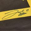 Framed Autographed/Signed Josh Allen 35x39 Wyoming Brown College Football Jersey Beckett BAS COA