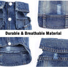 Pet Dog Cat Blue Denim Jeans Jacket Coat Vest by Furr Baby Gifts