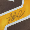 Framed Autographed/Signed Fernando Tatis Jr. 35x39 San Diego Brown Baseball Jersey JSA COA