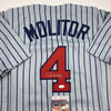 Autographed/Signed Paul Molitor Minnesota Pinstripe Baseball Jersey JSA COA