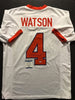 Autographed/Signed Deshaun Watson Clemson Tigers White Football Jersey Beckett BAS COA