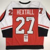 Autographed/Signed Ron Hextall Philadelphia Orange Hockey Jersey JSA COA