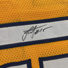 Framed Autographed/Signed Nikola Jokic 35x39 Denver Yellow Basketball Jersey JSA COA