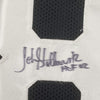 Framed Autographed/Signed John Stallworth HOF 02 35x39 Pittsburgh Black Football Jersey JSA COA
